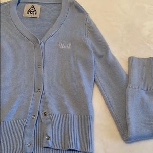 unif light blue cardigan